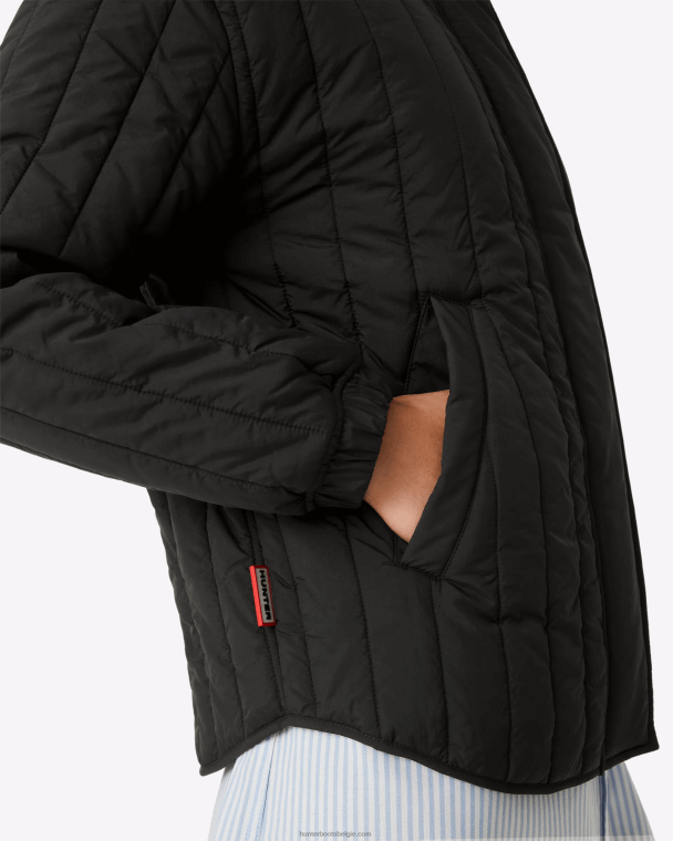 X226V348 ontdekkingsreiziger gewatteerd jack van gerecycled nylon vrouwen Hunter zwart