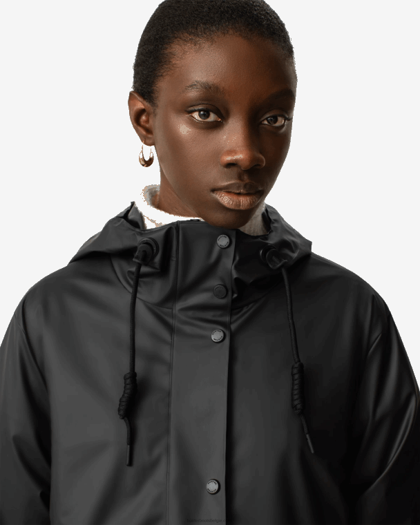 X226V353 play waterdichte waterdichte jas van transparant vinyl vrouwen Hunter zwart