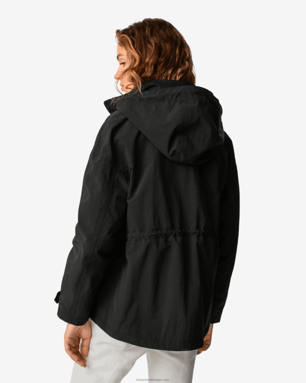 X226V354 ontdekkingsreiziger jack van gerecycled nylon vrouwen Hunter zwart
