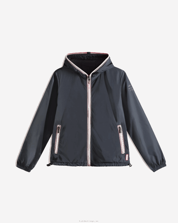 X226V357 gerecycled lichtgewicht opvouwbaar jack vrouwen Hunter marine