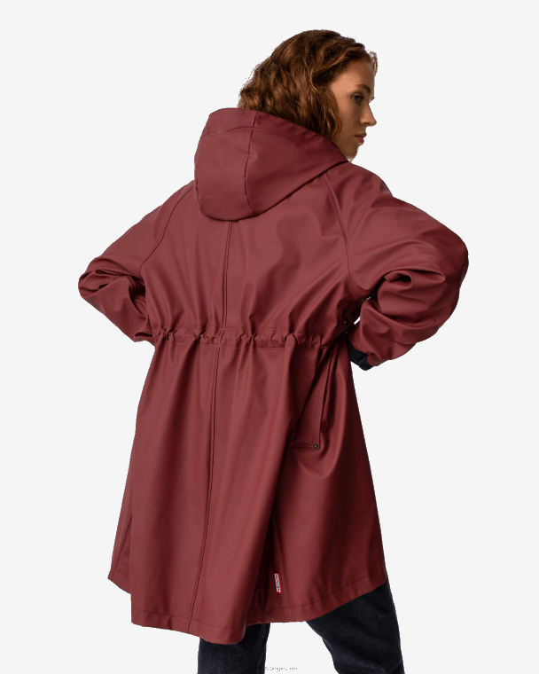 X226V359 lichtgewicht waterdichte parka vrouwen Hunter rood vallen
