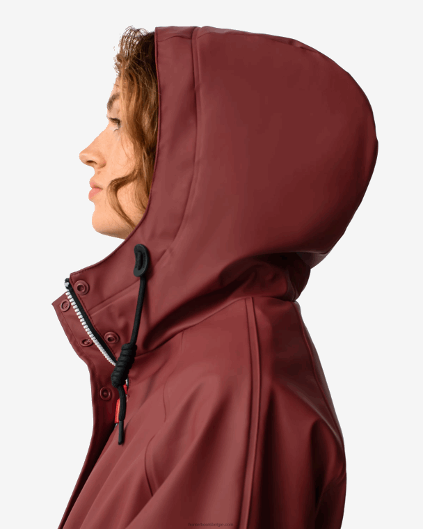 X226V359 lichtgewicht waterdichte parka vrouwen Hunter rood vallen