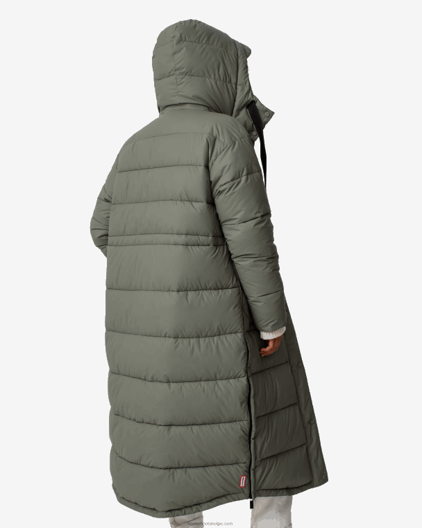 X226V364 onverschrokken geïsoleerde lange puffer jas vrouwen Hunter stedelijk grijs
