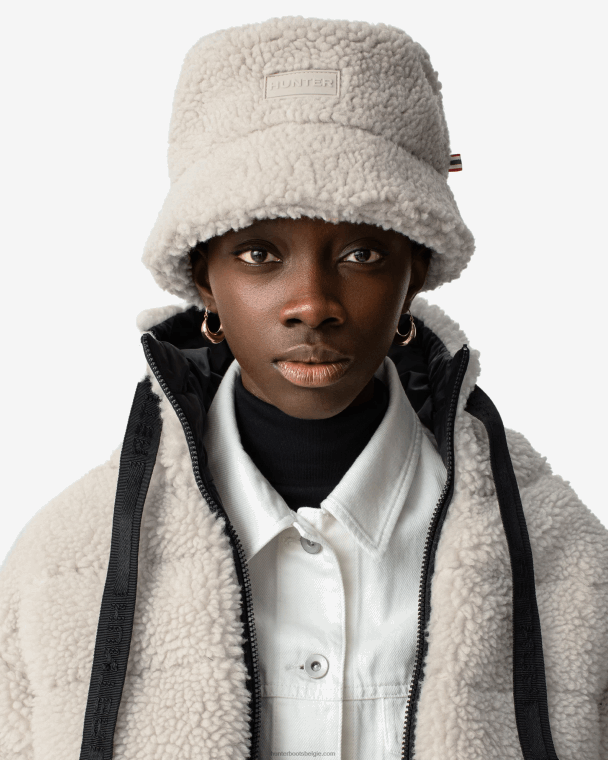 X226V365 Wanderer vegan shearling geïsoleerd kort pufferjack vrouwen Hunter natuurlijk