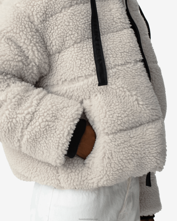 X226V365 Wanderer vegan shearling geïsoleerd kort pufferjack vrouwen Hunter natuurlijk
