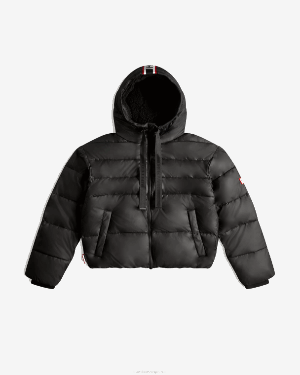 X226V366 onverschrokken gewatteerd jack met geïsoleerde webbing vrouwen Hunter embleem zwart