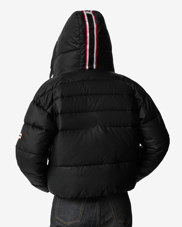 X226V366 onverschrokken gewatteerd jack met geïsoleerde webbing vrouwen Hunter embleem zwart