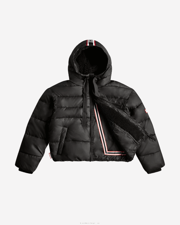 X226V366 onverschrokken gewatteerd jack met geïsoleerde webbing vrouwen Hunter embleem zwart