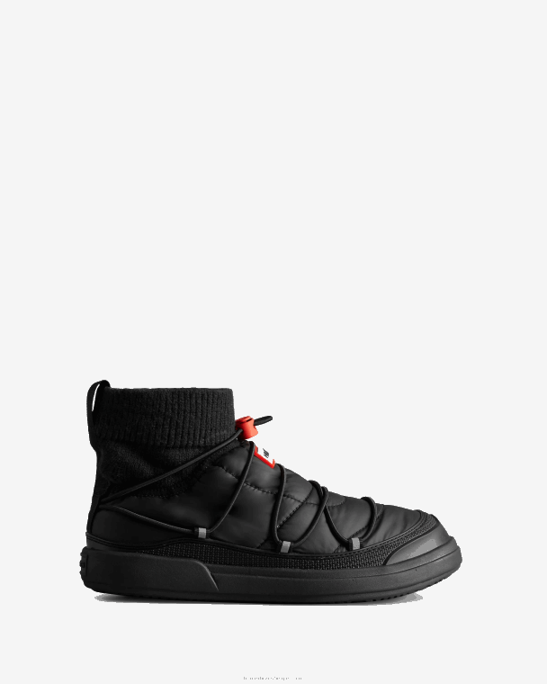 X226V301 in/out geïsoleerde pantoffellaars met veters vrouwen Hunter zwart