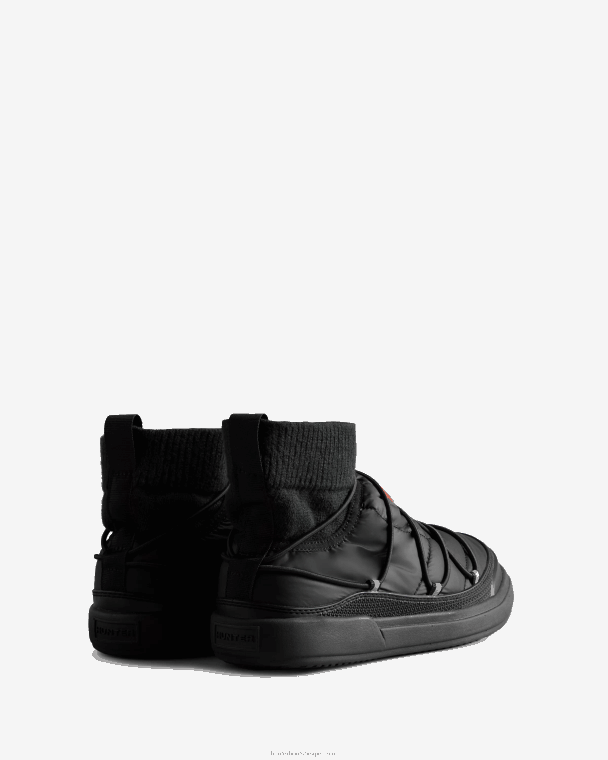 X226V301 in/out geïsoleerde pantoffellaars met veters vrouwen Hunter zwart