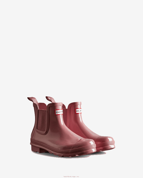 X226V157 originele hoogglans chelsea laarzen vrouwen Hunter paars getuft