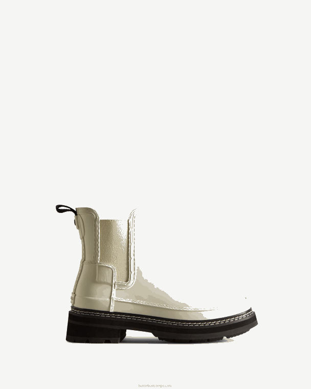 X226V159 chelsea boots met verfijnd stiksel vrouwen Hunter witte wilg/zwart