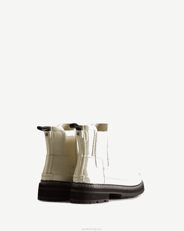X226V159 chelsea boots met verfijnd stiksel vrouwen Hunter witte wilg/zwart