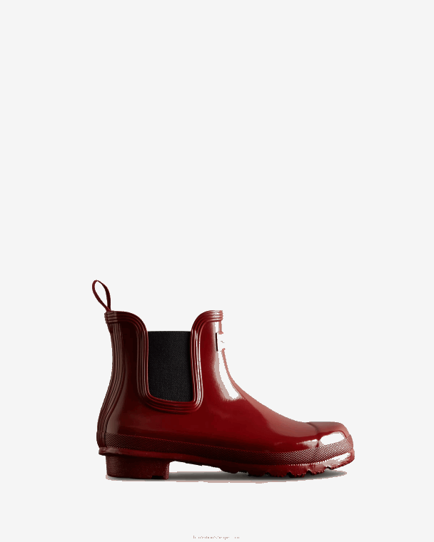 X226V175 originele hoogglans chelsea laarzen vrouwen Hunter vallen rood/zwart