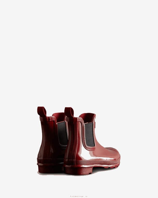 X226V175 originele hoogglans chelsea laarzen vrouwen Hunter vallen rood/zwart