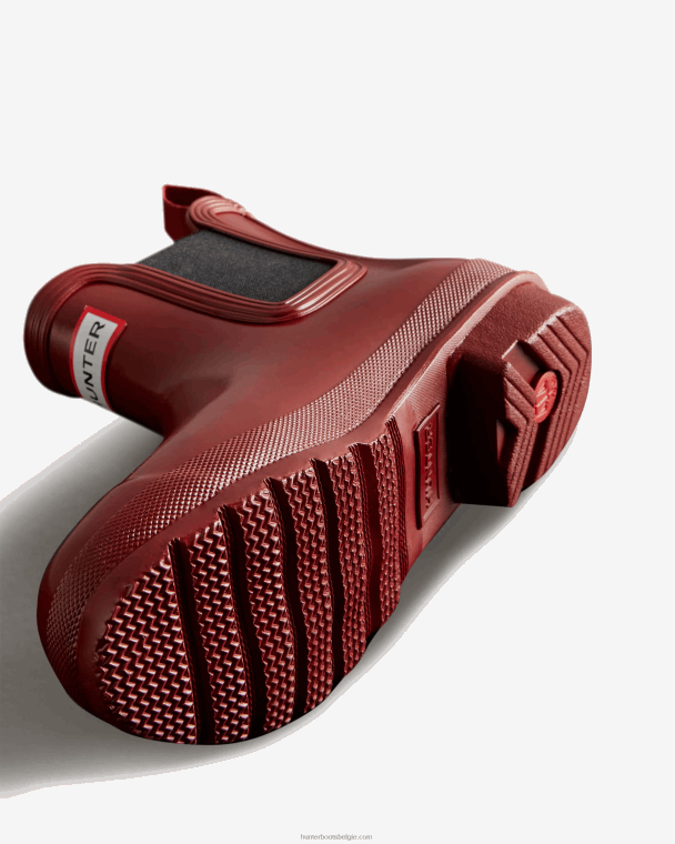 X226V175 originele hoogglans chelsea laarzen vrouwen Hunter vallen rood/zwart