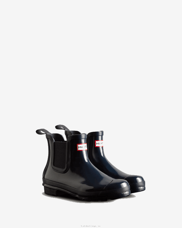 X226V216 originele hoogglans chelsea laarzen vrouwen Hunter marine