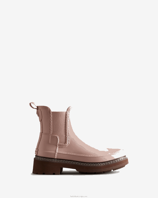 X226V218 chelsea boots met verfijnd stiksel vrouwen Hunter azalea roze