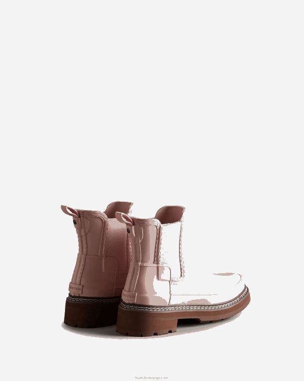 X226V218 chelsea boots met verfijnd stiksel vrouwen Hunter azalea roze