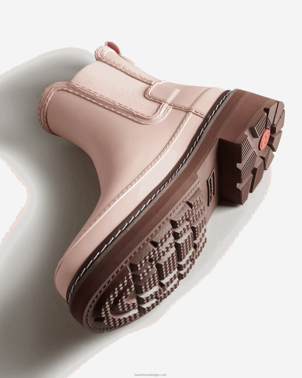 X226V218 chelsea boots met verfijnd stiksel vrouwen Hunter azalea roze