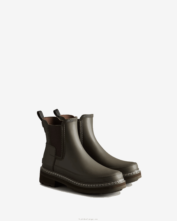 X226V313 chelsea boots met verfijnd stiksel vrouwen Hunter bittere chocolade