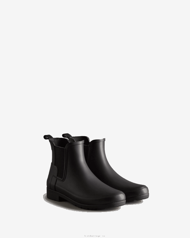 X226V47 verfijnde slim fit chelsea boots vrouwen Hunter zwart