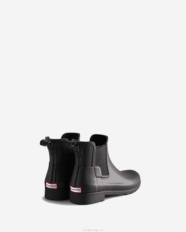 X226V47 verfijnde slim fit chelsea boots vrouwen Hunter zwart