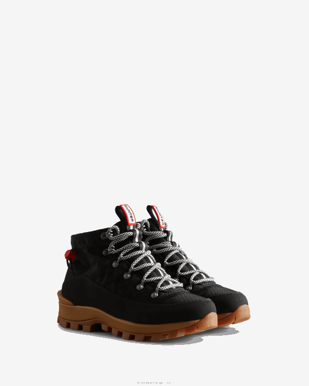 X226V255 reis ontdekkingsreiziger commando laarzen met veters vrouwen Hunter zwart