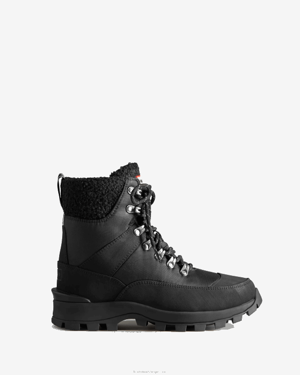 X226V297 geïsoleerde commandolaarzen van gerecycled polyester vrouwen Hunter zwart