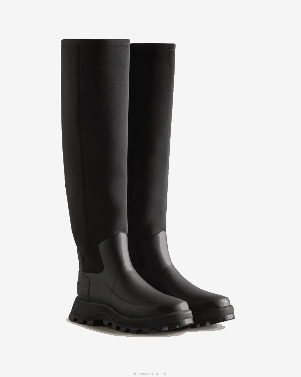 X226V196 city ​​explorer lange laarzen van neopreen vrouwen Hunter zwart
