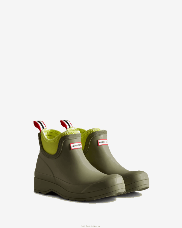 X226V54 neopreen chelsea boots spelen vrouwen Hunter korstmos groen/pittig geel