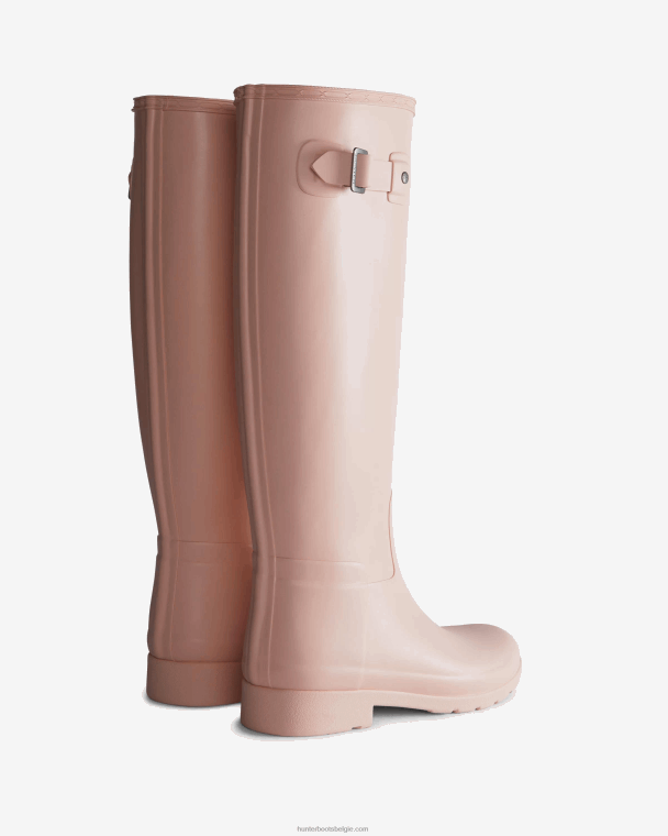 X226V11 verfijnde hoge regenlaarzen met slanke pasvorm vrouwen Hunter azalea roze