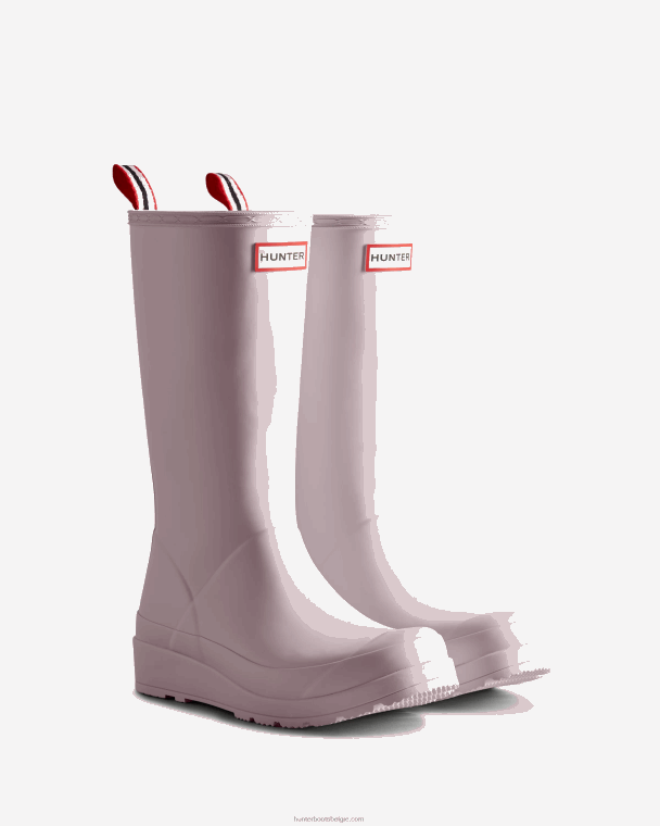 X226V12 speel hoge regenlaarzen vrouwen Hunter getemperd mauve