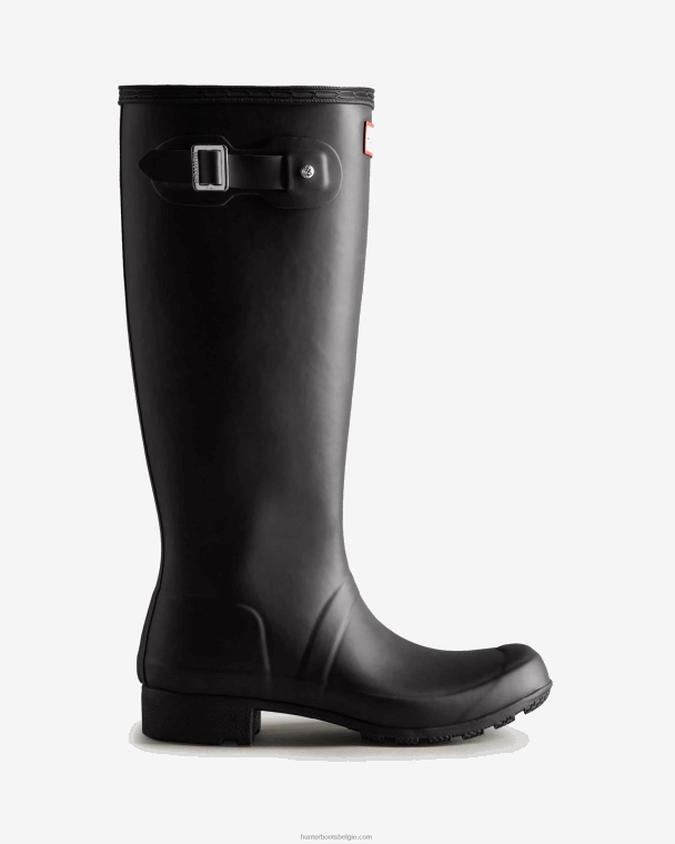 X226V167 tour opvouwbare hoge regenlaarzen vrouwen Hunter zwart