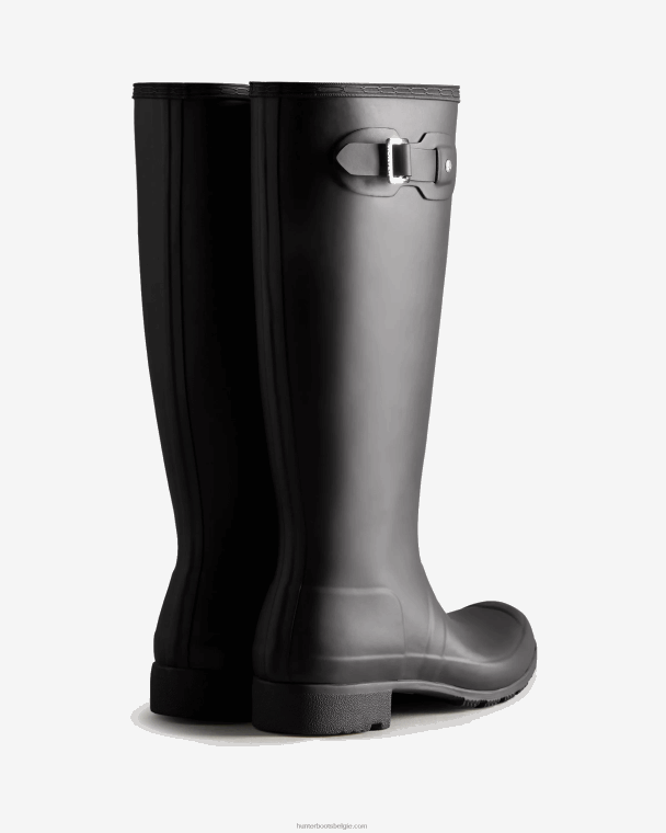 X226V167 tour opvouwbare hoge regenlaarzen vrouwen Hunter zwart