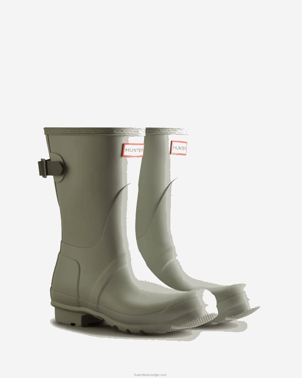 X226V173 verstelbare regenlaarzen met korte rug vrouwen Hunter ijsgrijs/urban grijs