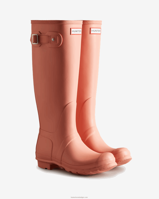 X226V187 originele hoge regenlaarzen vrouwen Hunter ruw roze