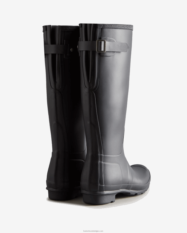 X226V188 verstelbare regenlaarzen met hoge rug vrouwen Hunter leigrijs