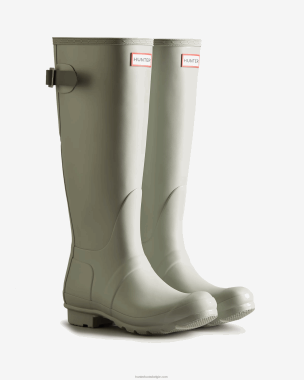 X226V191 verstelbare regenlaarzen met hoge rug vrouwen Hunter ijsgrijs/urban grijs