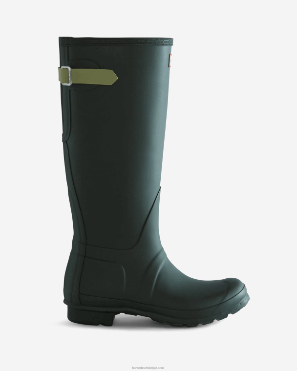 X226V192 verstelbare regenlaarzen met hoge rug vrouwen Hunter maa groen/wild groen