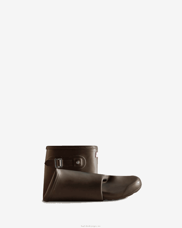 X226V194 tour opvouwbare hoge regenlaarzen vrouwen Hunter bittere chocolade