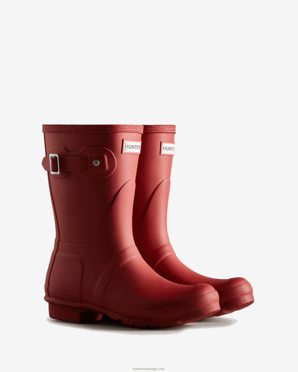 X226V19 originele korte regenlaarzen vrouwen Hunter militair rood