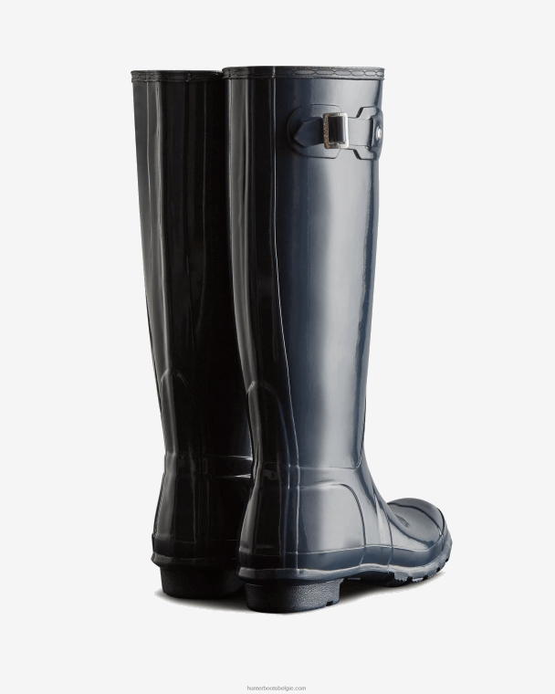 X226V222 originele hoogglans regenlaarzen vrouwen Hunter marine