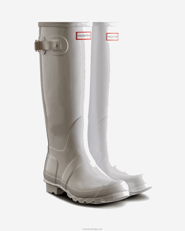 X226V223 originele hoogglans regenlaarzen vrouwen Hunter wit