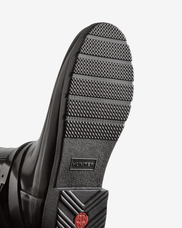 X226V226 verfijnde slim fit verstelbare hoogglans regenlaarzen vrouwen Hunter zwart