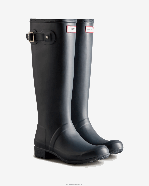 X226V229 tour opvouwbare hoge regenlaarzen vrouwen Hunter marine