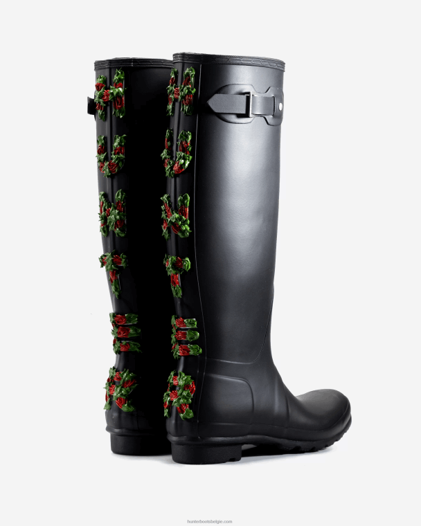 X226V230 club bum backstrap hoge regenlaarzen vrouwen Hunter zwart