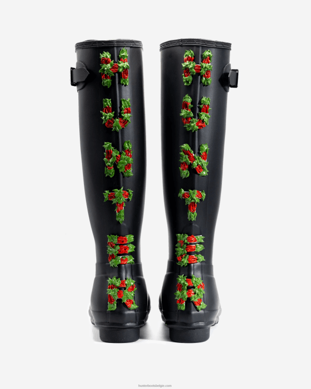 X226V230 club bum backstrap hoge regenlaarzen vrouwen Hunter zwart