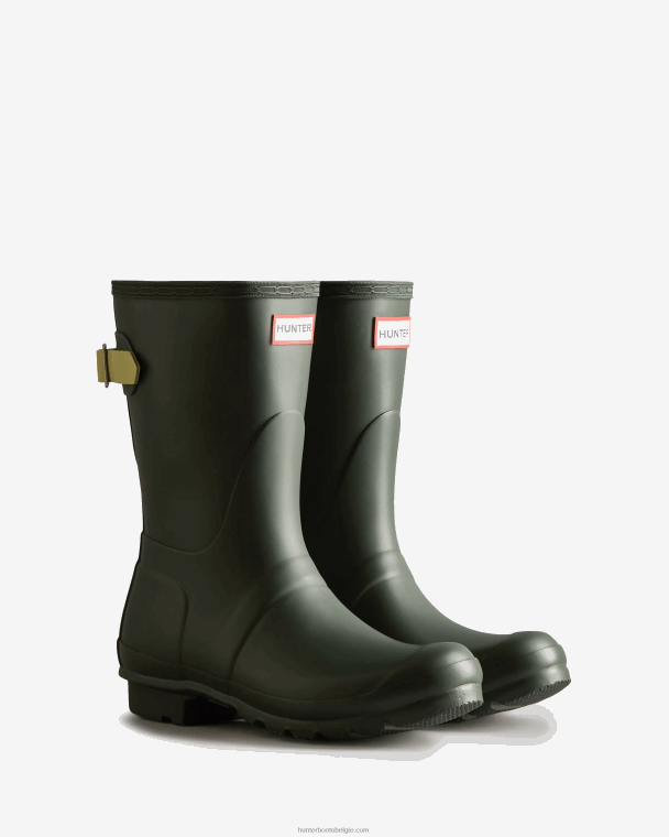 X226V307 verstelbare regenlaarzen met korte rug vrouwen Hunter maa groen/wild groen