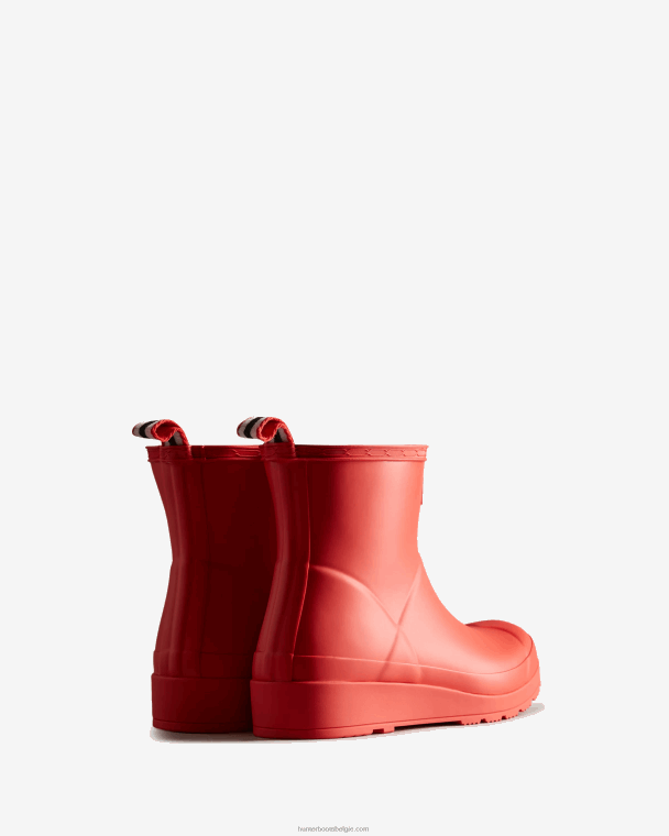 X226V33 speel korte regenlaarzen vrouwen Hunter embleem rood